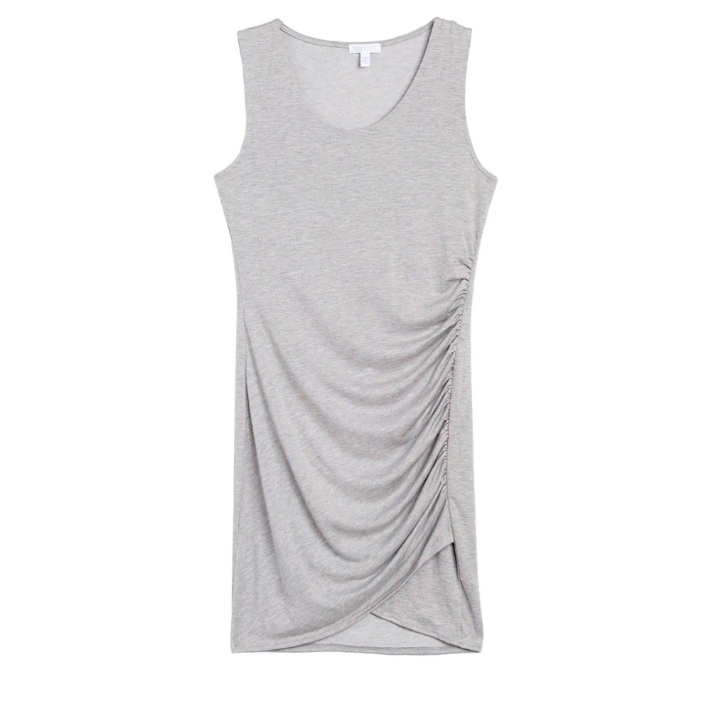 NWT Gray Ruched Tank Dress